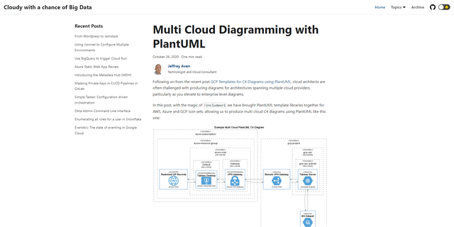 Cloudy with a chance of Big Data