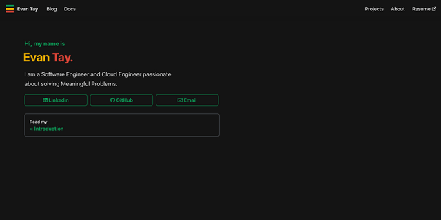 Evan Tay's Personal Website